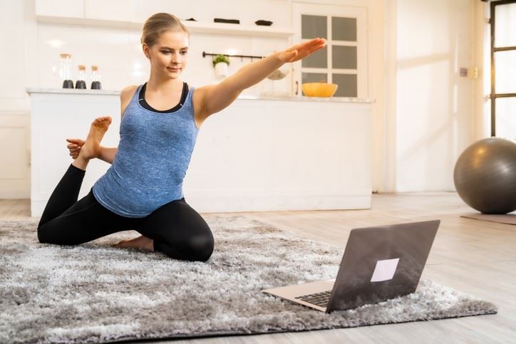 Lady doing yoga