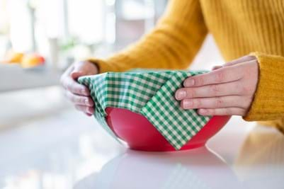 wrapping xmas leftovers in beeswax wrap