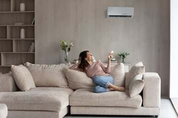 air conditioner ventilating the room