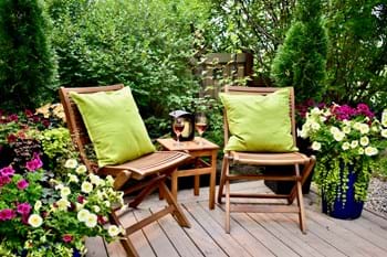 wooden outdoor setting