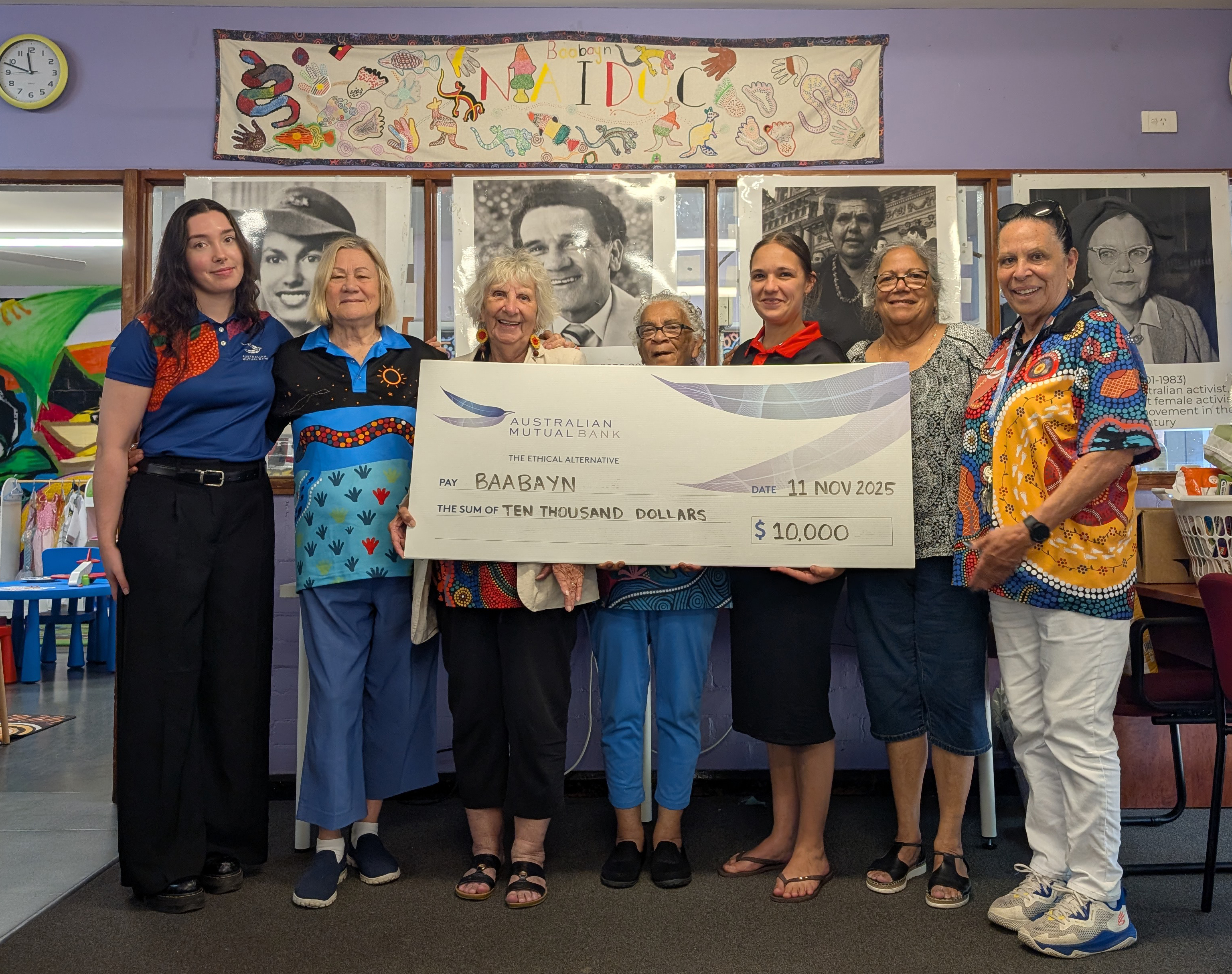 Supporting Baabayn Aboriginal Corporation with a $10,000 donation